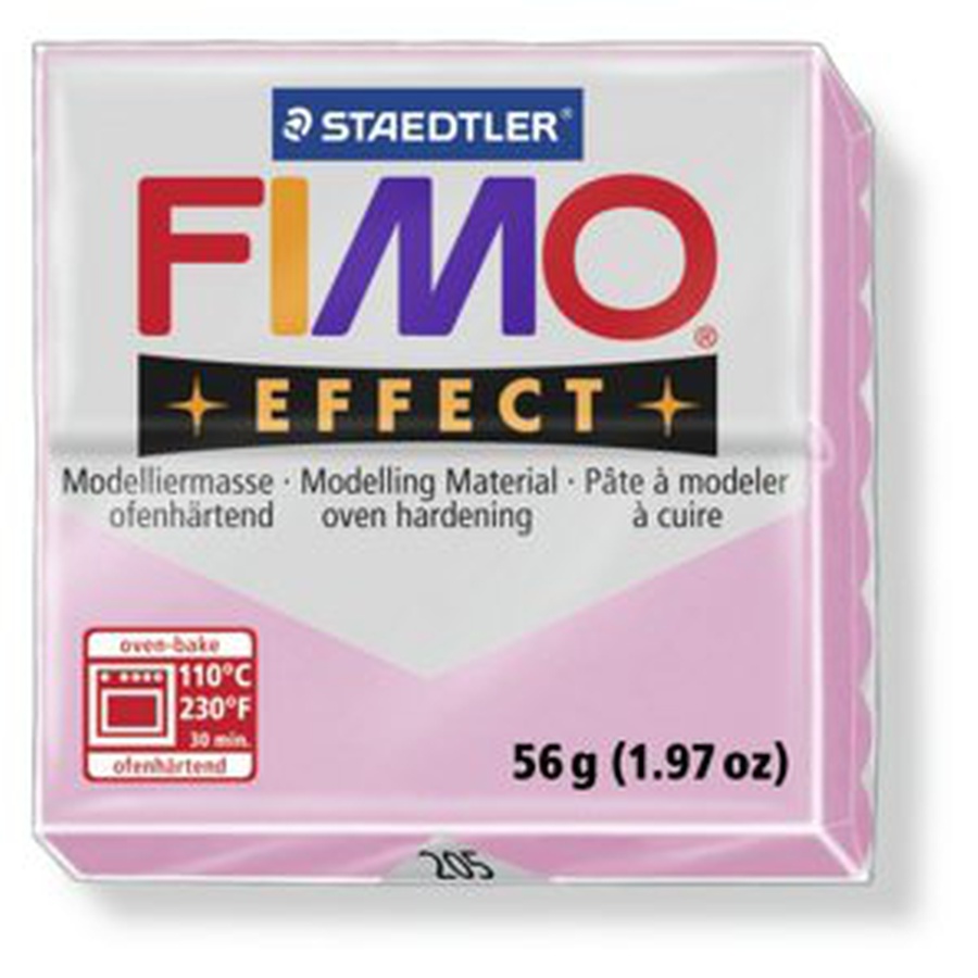 картинка Глина полимерная fimo pastel effect 56 г, светло-розовый 205