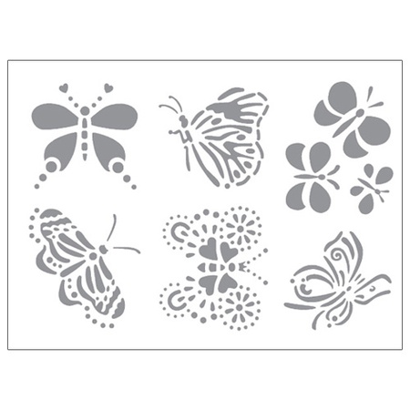 Набор трафаретов Бабочки от Marabu Предназначен для декоративных работ. С их помощью можно быстро и просто создать повторяющийся узор, или задекориро…