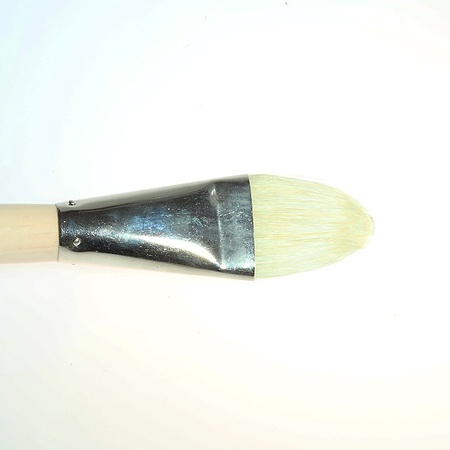 фото Кисть щетина для масла сонет № 16, ширина 34 мм овальная на длинной ручке покрытая лаком