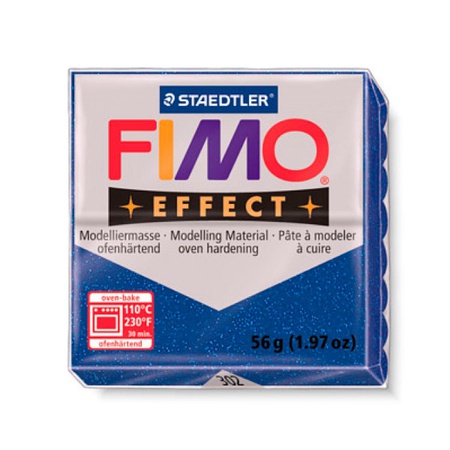 фотография Глина полимерная fimo effect 56 г, синий металлик 302