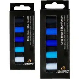 изображение Набор сухой пастели rembrandt 5 цветов, синий