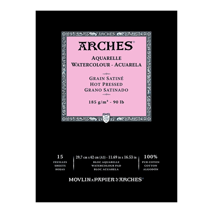 фотография Альбом для акварели arches 29,7х42 см, белый натуральный, 15 л