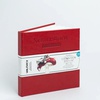 фото Скетчбук для акварели малевичъ, 100% хлопок, красный, 200 г/м, 14,5х14,5 см, 30л