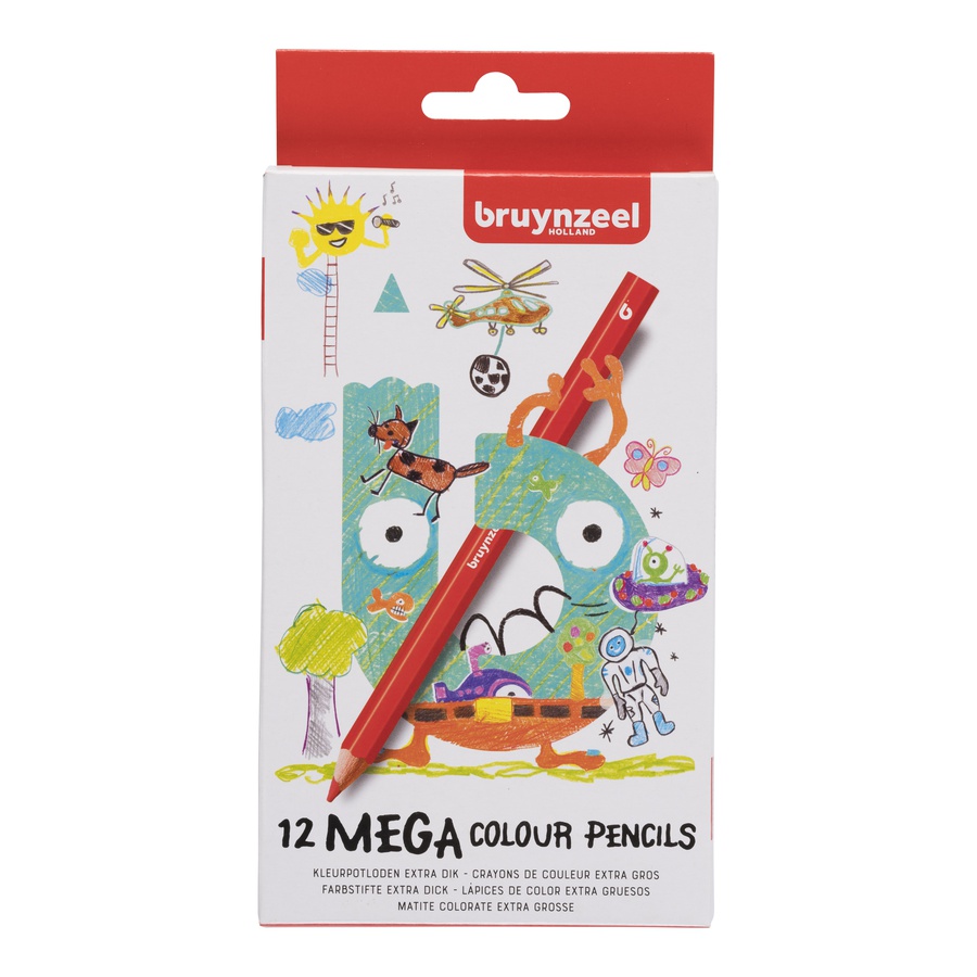 фотография Набор цветных утолщенных карандашей bruynzeel kids mega 12цв
