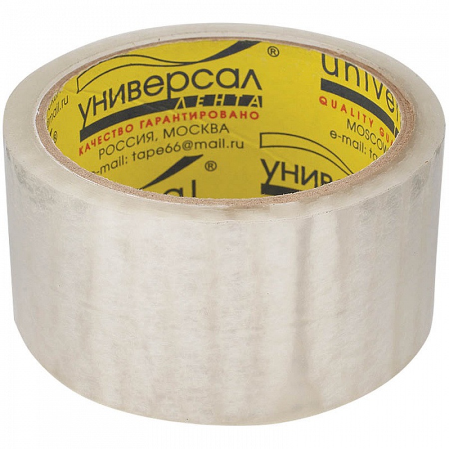 картинка Лента клейкая (скотч) universal 50/66, прозрачный