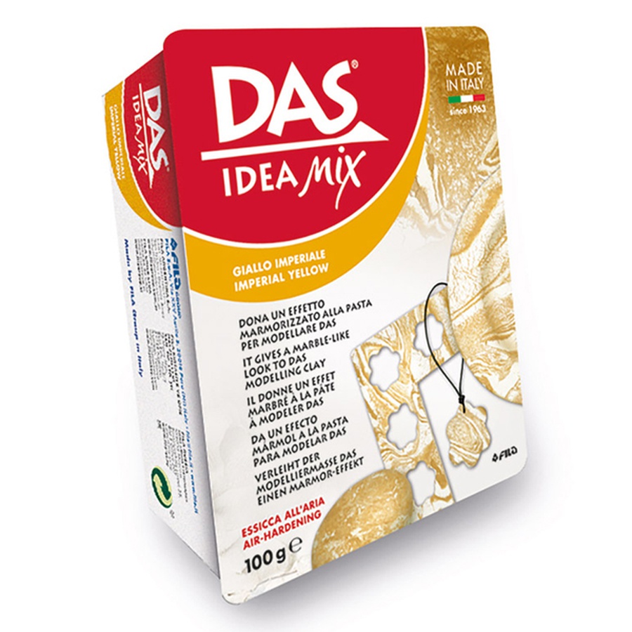 фото Das idea mix паста для моделирования, 100гр с имитацией нат. камня, imperial yellow