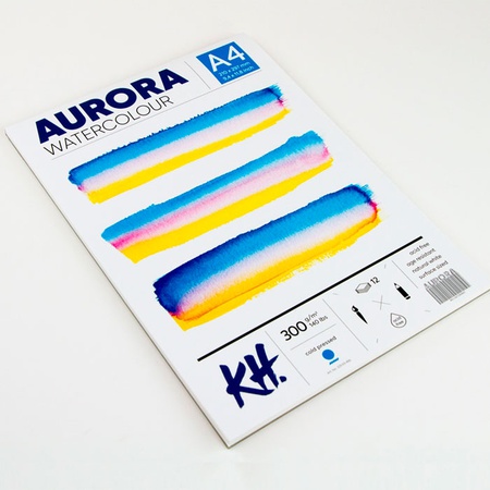 фотография Альбом-склейка для акварели aurora cold 300гр/м, целлюлоза 100%, а4, 12л