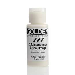 изображение Краска акриловая golden fluid, банка 30 мл, № 2485 зелёно-оранжевый с разводами