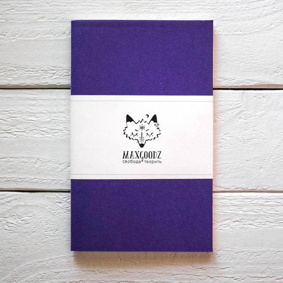 картинка Скетчбук для маркеров maxgoodz classic white, фиолетовый, a5, 32 листа, 160 г/м2, на нитке