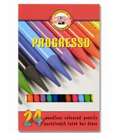 фото Набор цветных карандашей koh-i-noor progresso, 24 цвета, в лаке