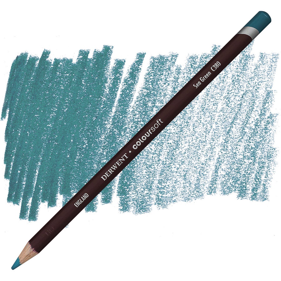 фото Карандаш цветной derwent coloursoft c380 зелёный морской
