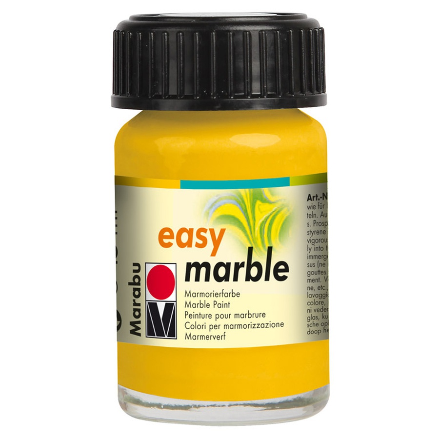 фото Краска для марморирования easy marble marabu, 15 мл, жёлтая средняя