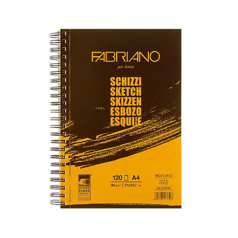 фото Альбом для зарисовок fabriano schizzi 90г.,а4,120л,сатин