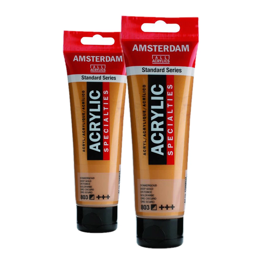 картинка Краска акриловая amsterdam, туба 120 мл, № 803 золотой насыщенный