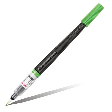 фотография Ручка кисть с краской pentel colour brush светло-зелёный