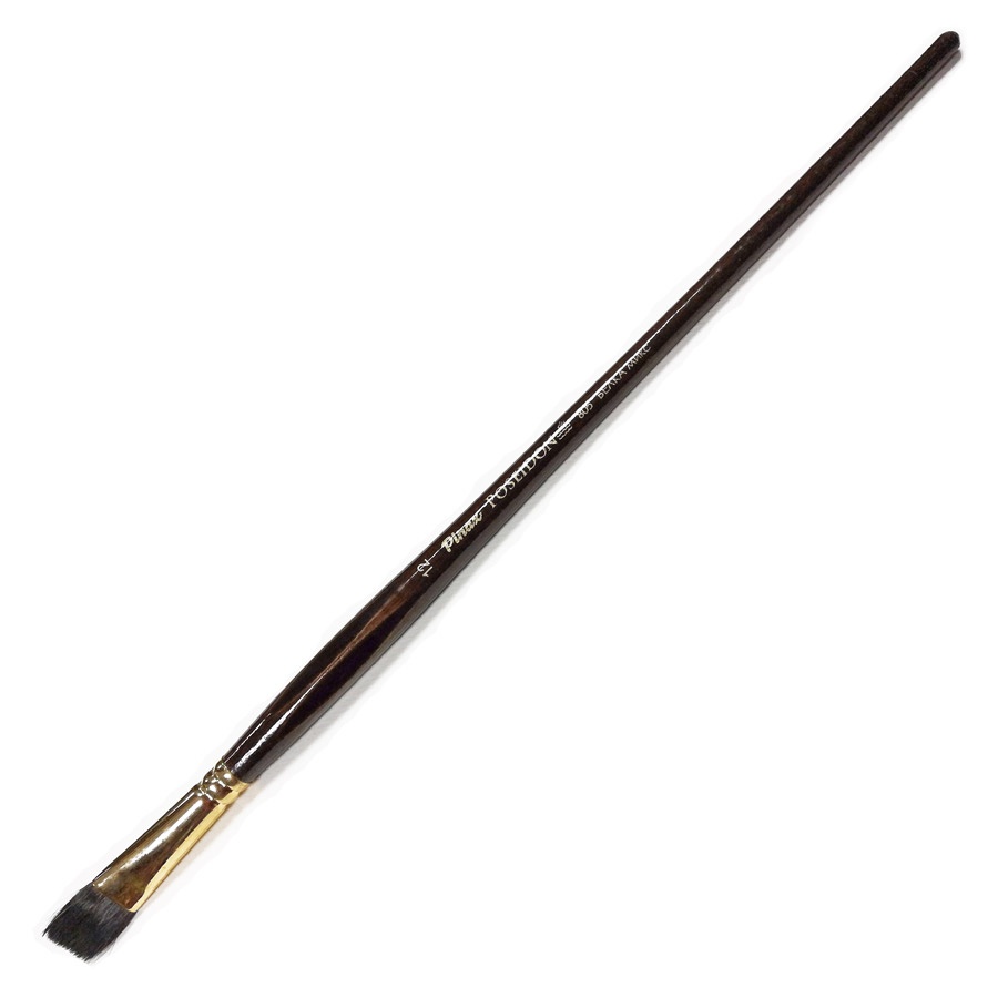 изображение Кисть белка микс плоская pinax poseidon, длинная ручка, № 12
