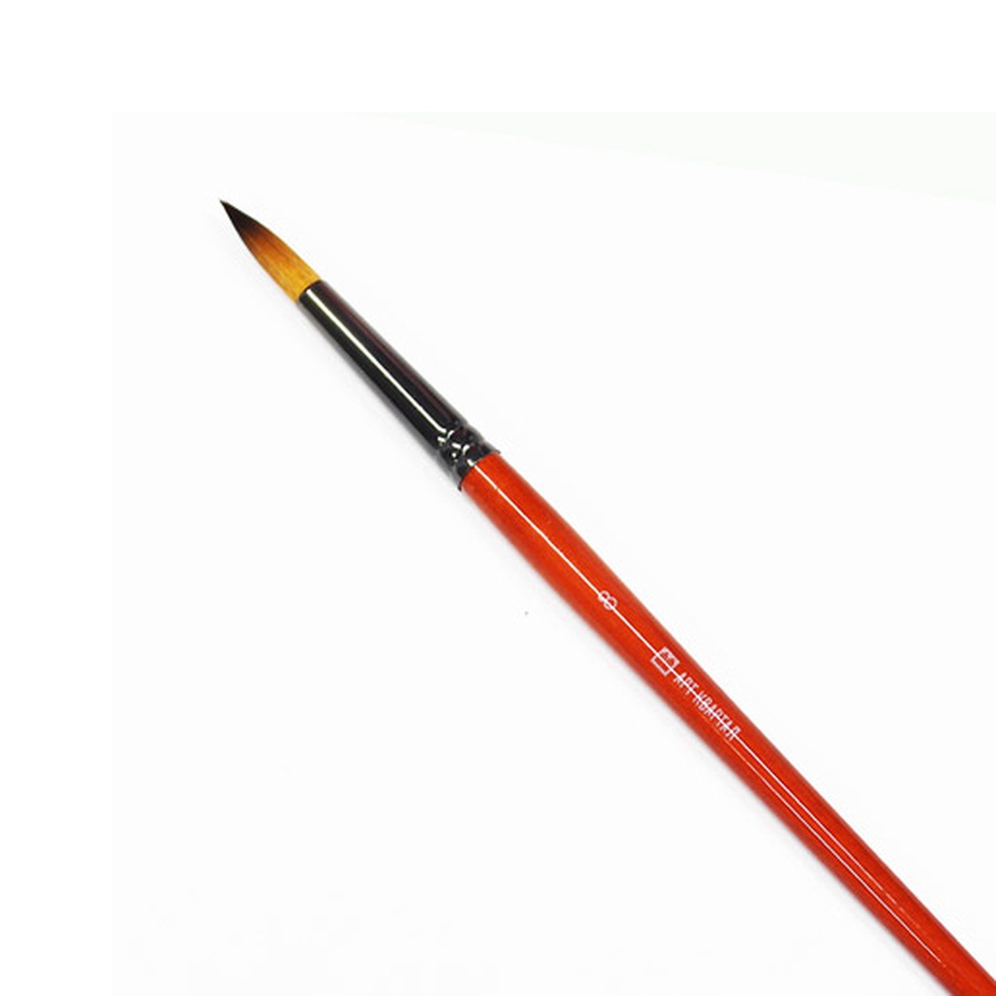 изображение Кисть синтетика круглая арт-квартал № 8, длинная ручка