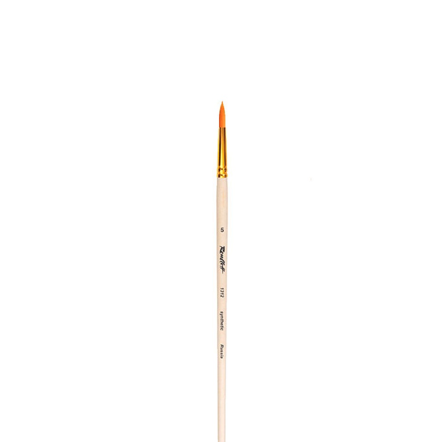 картинка Кисть синтетика roubloff № 5 круглая, длинная ручка, 1312