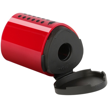 фото Точилка пластиковая faber-castell "grip 2001 mini" 1 отверстие, контейнер, красная/синяя