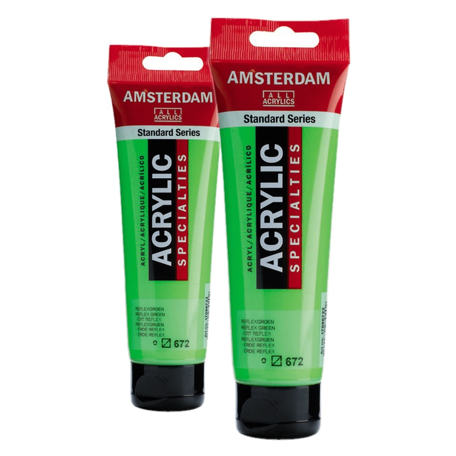 изображение Краска акриловая amsterdam, туба 120 мл, № 672 зелёный отражающий
