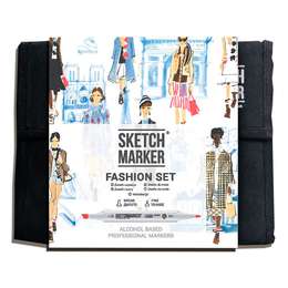 фотография Набор маркеров sketchmarker fashion design 36 шт и сумка органайзер