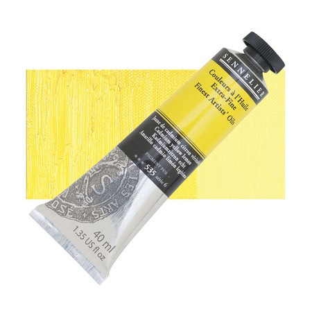 фотография Краска масляная sennelier artists, туба 40 мл, 535 кадмий жёлтый лимон