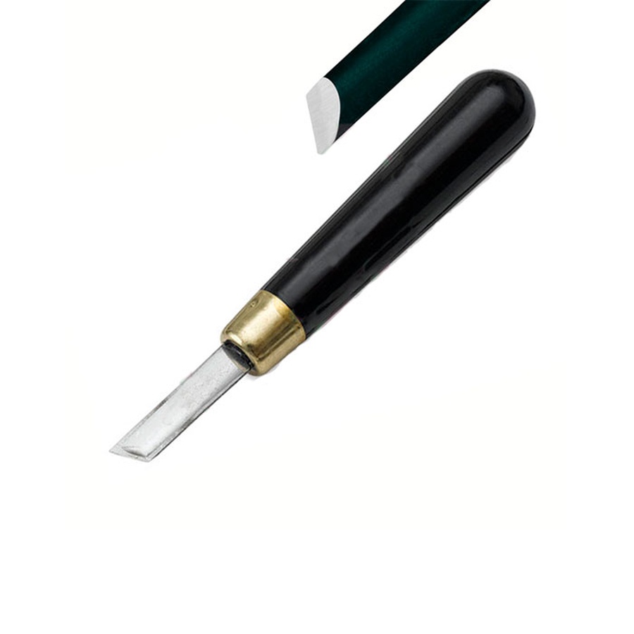 фото Резец по линолеуму № 8 rgm с деревянной ручкой