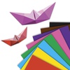 картинка Цветная бумага а4 2-сторонняя офсетная, 16 листов 8 цветов, на скобе, brauberg, «кораблик»