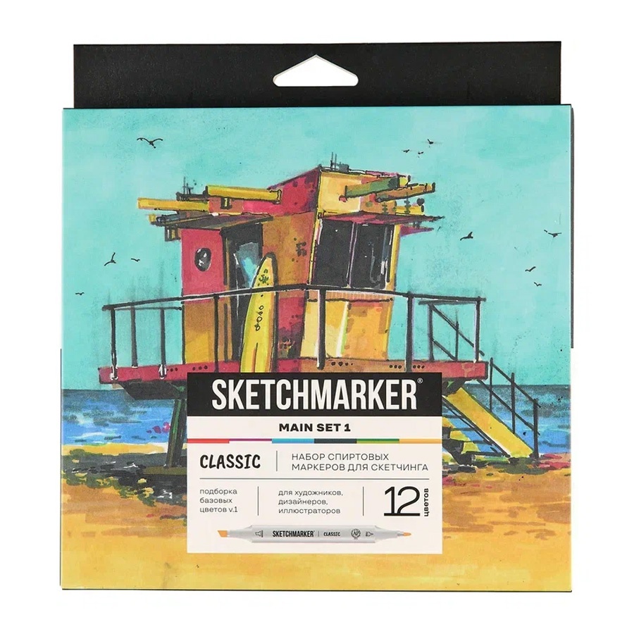 фотография Набор маркеров sketchmarker classic main set v.1 12цв