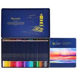 фотография Набор цветных карандашей finenolo 36 цветов в металлическом пенале