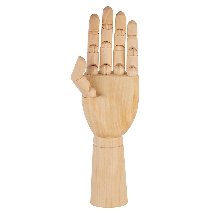 фото Модель деревянная сонет - левая рука, мужская, 30 см