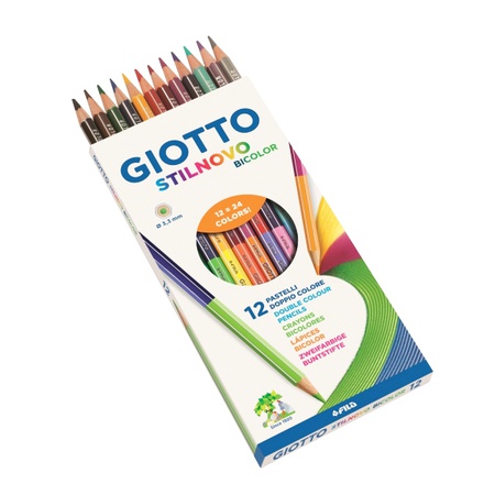 Двухцветные карандаши Giotto серии Bicolor сконструированы таким образом, что два разноцветных грифеля закреплены в одном корпусе. Классическая шести…