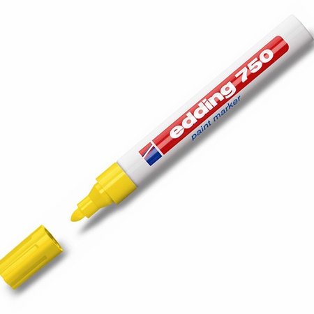 картинка Декоративный лаковый маркер цвет желтый 2-4мм edding