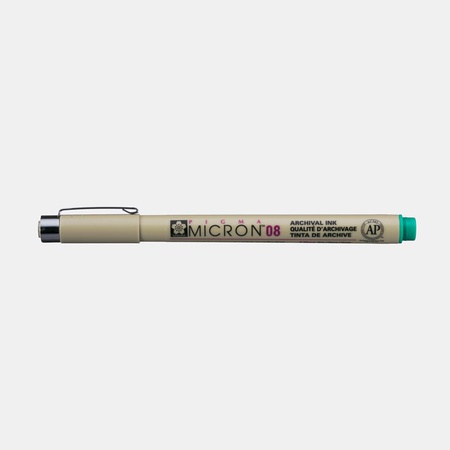 изображение Линер sakura pigma micron, толщина 0,5 мм, зелёный 29