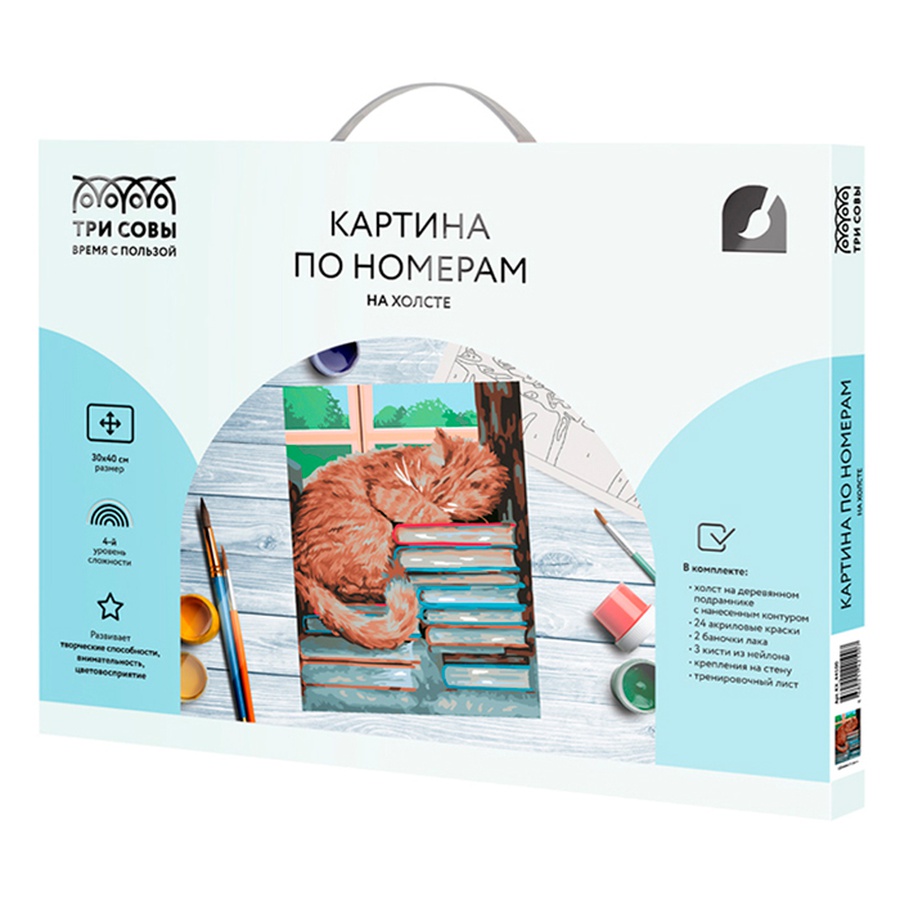 картинка Картина по номерам на холсте "дневной сон", 30*40 см