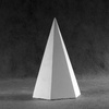 фотография Гипсовое учебное пособие экорше в форме шестигранной пирамиды, высота 20 см