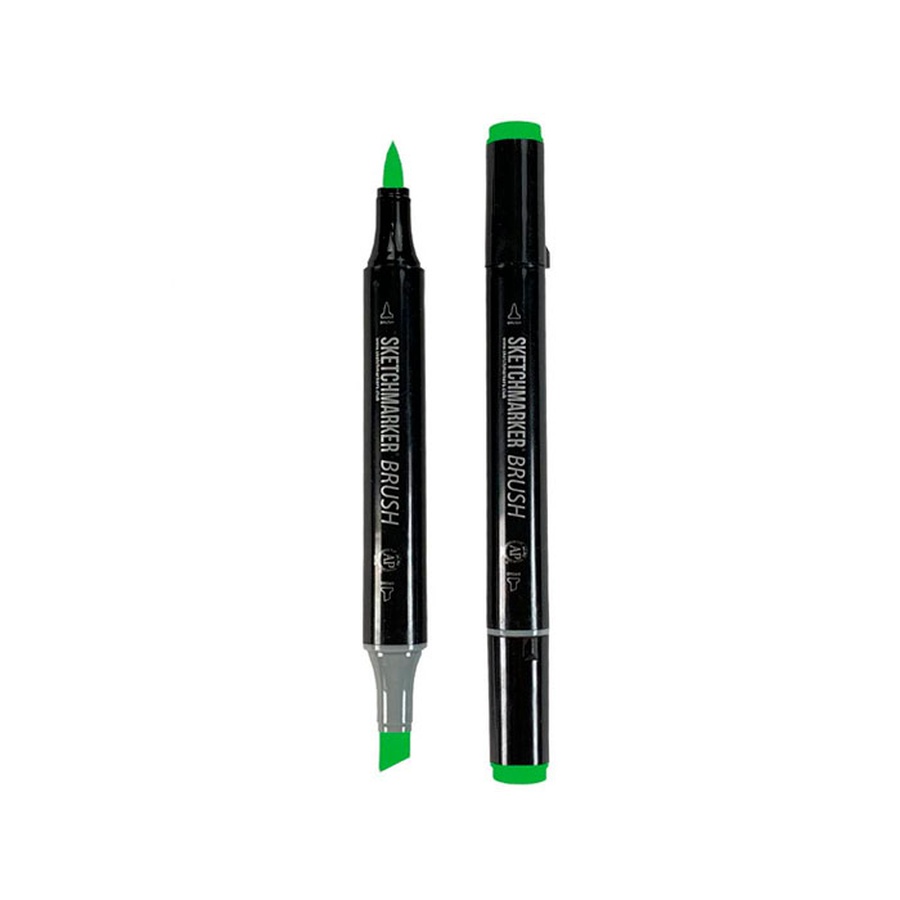 изображение Маркер sketchmarker brush двухсторонний на спиртовой основе g71 майский зеленый