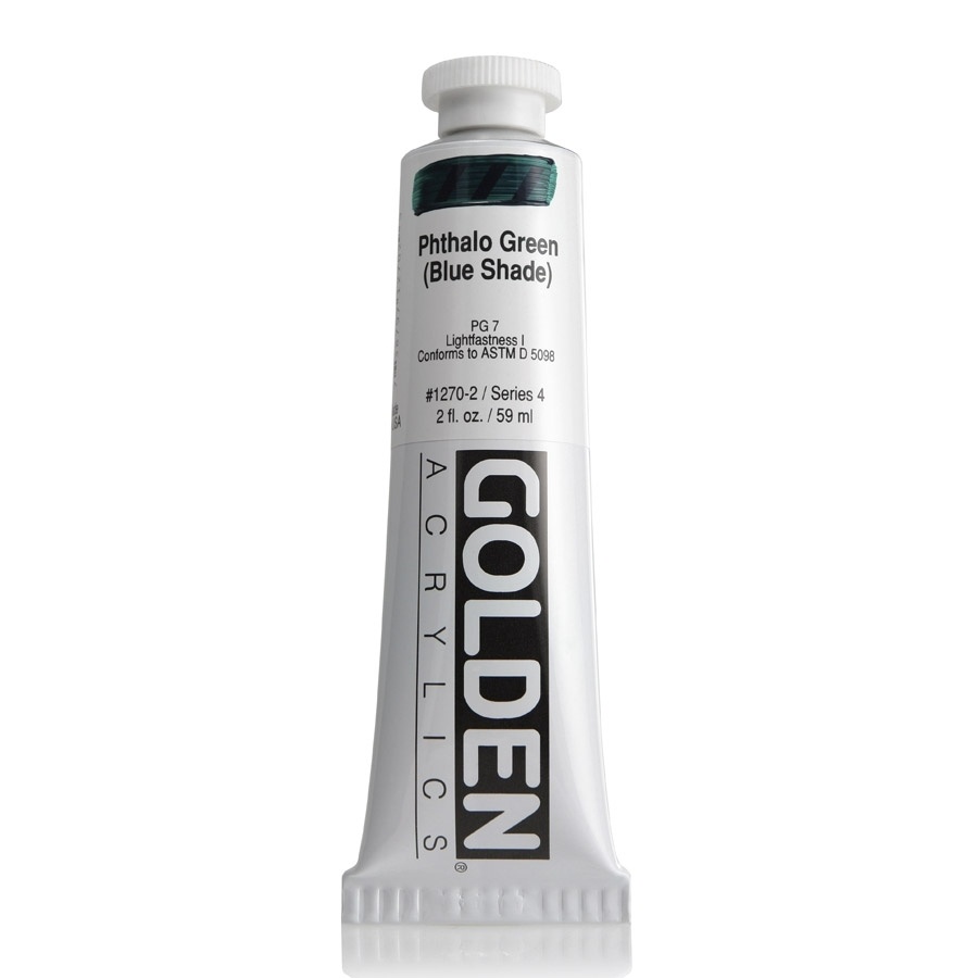 картинка Краска акриловая golden heavy body, туба 59 мл, № 1270 зелёный фц