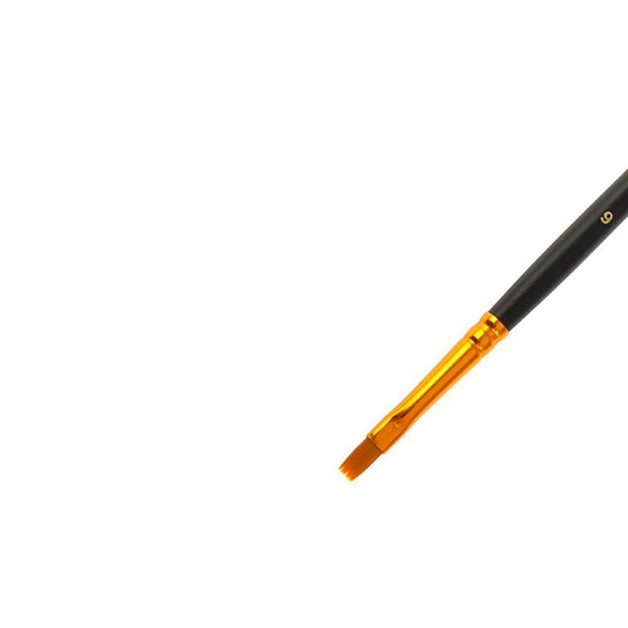картинка Кисть синтетика roubloff № 6 плоская, длинная ручка, 1327