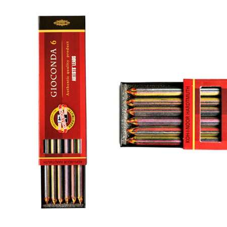 Цветной стержень для рисования Koh-i-noor, длина 120 мм, диаметр 5,6 мм, 6 штук