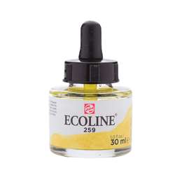 картинка Акварель жидкая ecoline банка 30 мл № 259 желтый песочный