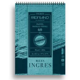 картинка Альбом для пастели fabriano ingres а4 синяя бумага, 60 листов на спирали, 90 г/м2
