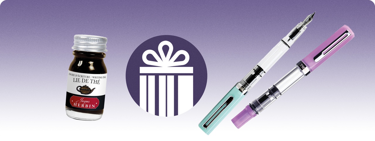 При покупке перьевой ручки TWSBI в подарок чернила Herbin