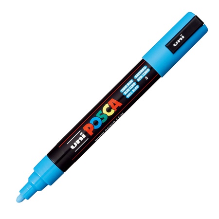 изображение Маркер posca pc-5m, голубой,1.8-2.5мм, пулевидный наконечник