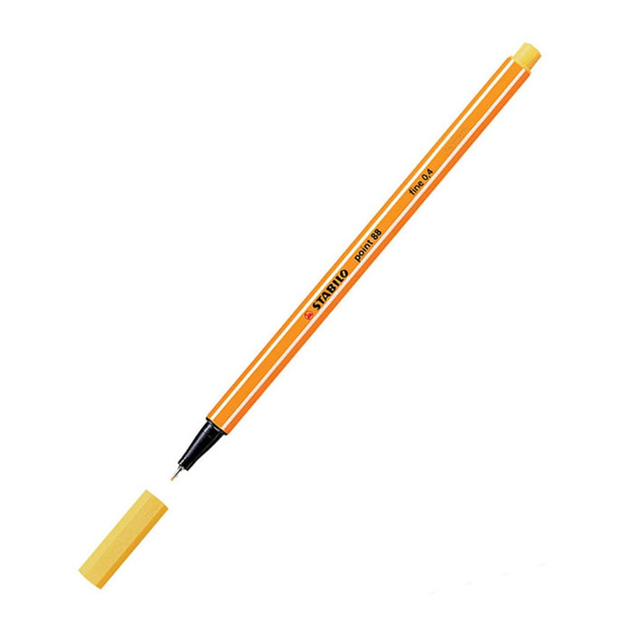 фото Ручка капиллярная stabilo point 88, желтый