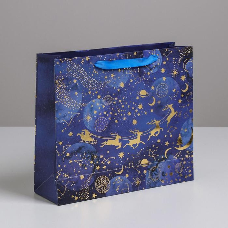изображение Пакет ламинированный горизонтальный «волшебная ночь», m 30 × 26 × 9 см