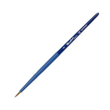 Кисть Roubloff aqua синтетика №3, круглая, короткая ручка, покрытие обоймы soft-touch