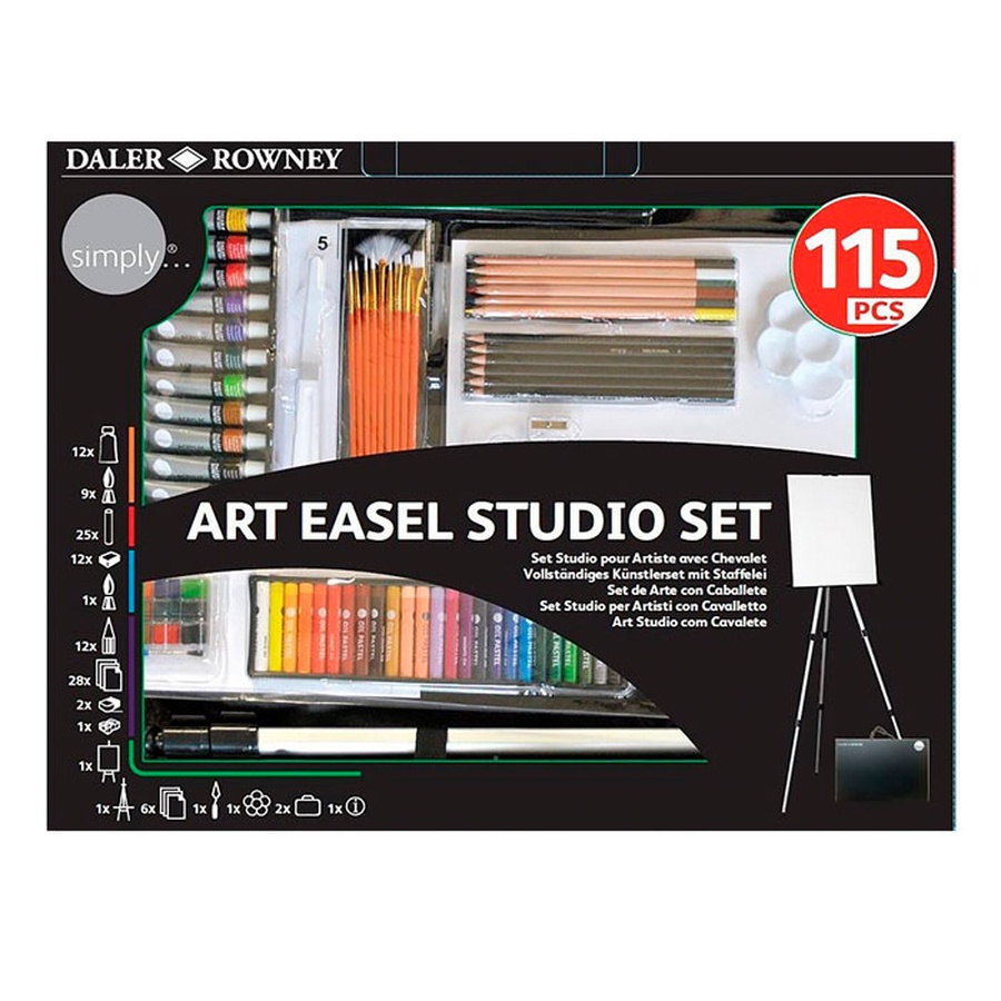 фото Художественный набор simply "art easel studio set", 115 предметов