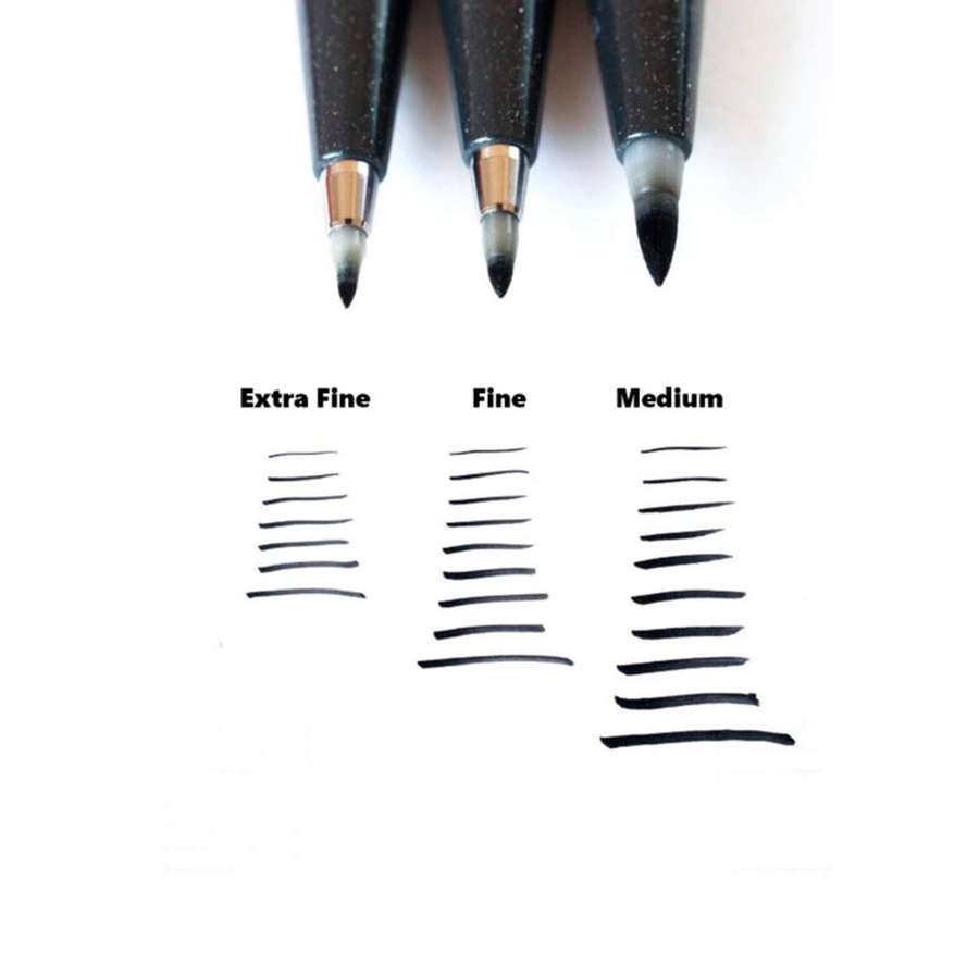 фотография Фломастер-кисть brush sign pen pigment fine, черный цвет