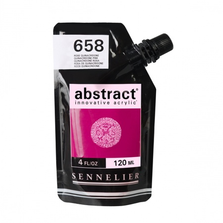 картинка Краска акриловая sennelier abstract, дой-пак 120 мл, хинакридион розовый